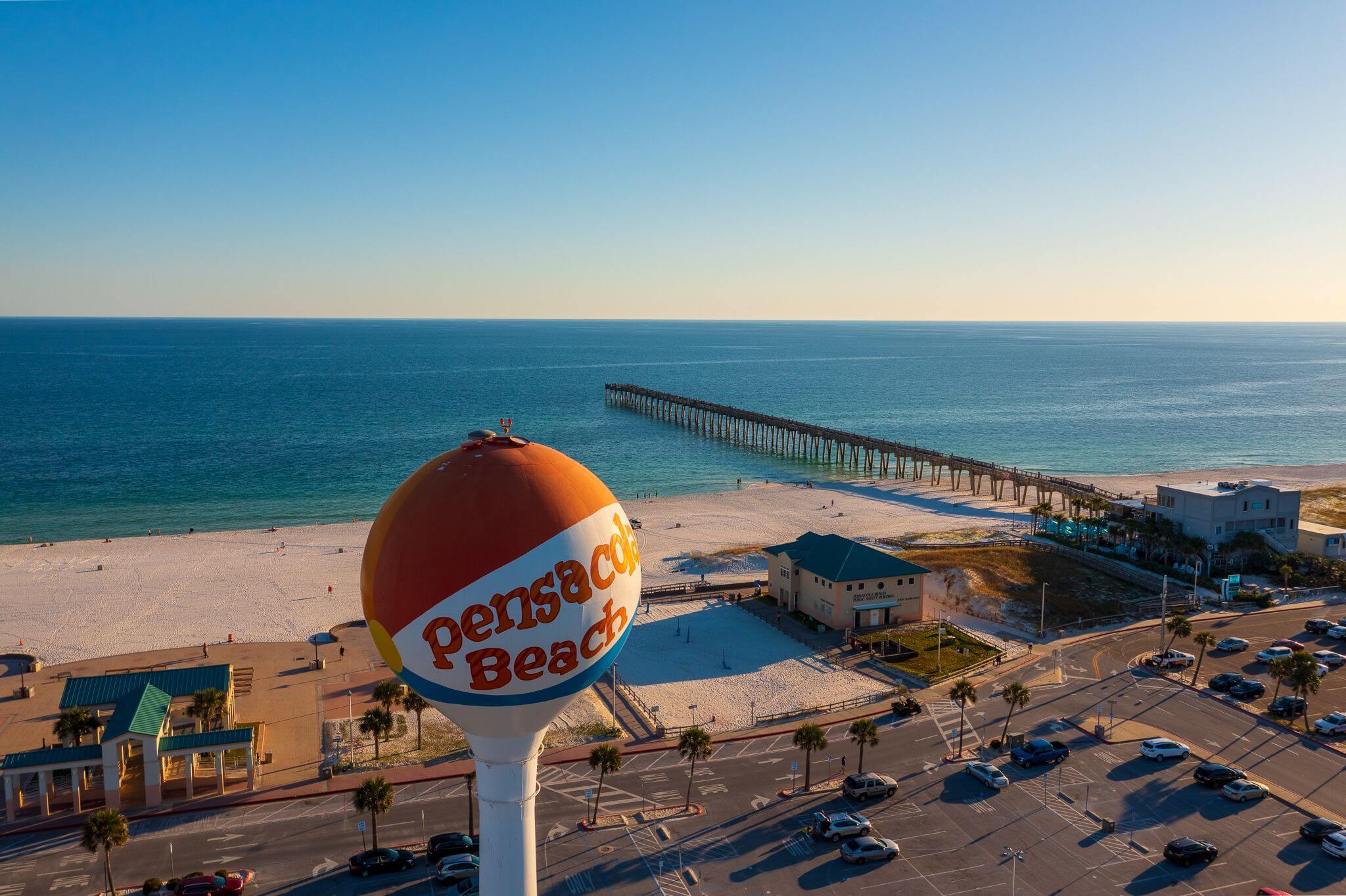 Image of Pensacola beach ball tower.